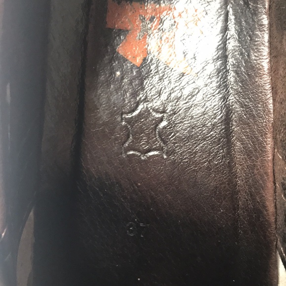 Dansko XP Clog Dark Brown Floral Tooled Leather Dark Brown Wood Shoe Size 37 (7) - Picture 12 of 14